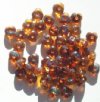 50 4x7mm Tri-Cut Transparent Topaz Firepolish Beads